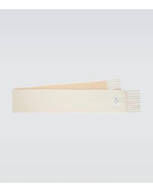 Acne Studios Fringed Alpaca And Wool-Blend Scarf - Natural