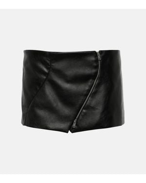 AYA MUSE Zip-Detail Miniskirt - Black