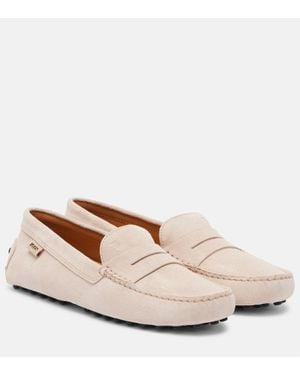 Tod's Mokassins Gommino Aus Veloursleder - Natur