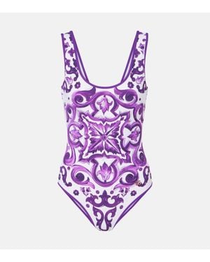 Dolce & Gabbana Badeanzug Majolica - Lila