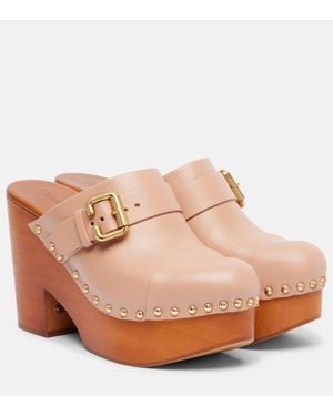 Chloé Clogs Jeannette 80 Aus Leder - Braun