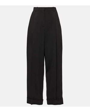 The Row Pantaloni A Gamba Larga E Vita Alta - Nero