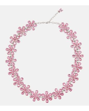 AMINA MUADDI Choker Con Cristalli - Rosa