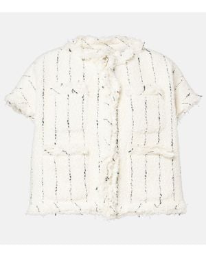 Sacai Tweed Vest - Natural