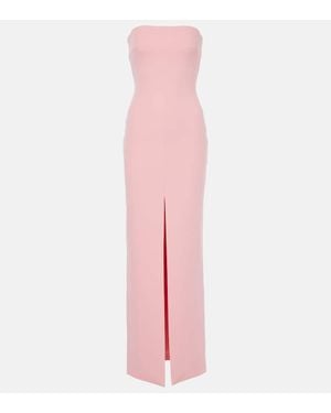 Solace London Bysha Strapless Crepe Gown - Pink