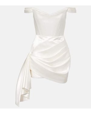 Alex Perry Bridal Minikleid Aus Baumwolle Und Seide - Weiß
