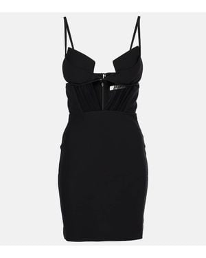 Nensi Dojaka Crepe Minidress - Black