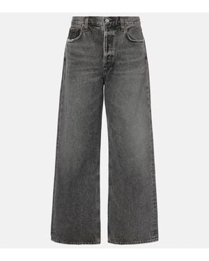 Agolde Low Slung Baggy Wide-Leg Jeans - Gray