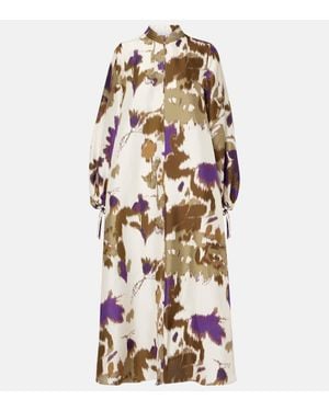 Max Mara Maesa Printed Silk Maxi Dress - Multicolor