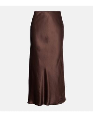 Dorothee Schumacher Slipskirt Sense Of Shine Aus Seidensatin - Braun