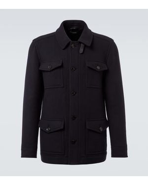 Tom Ford Virgin Wool Coat - Blue
