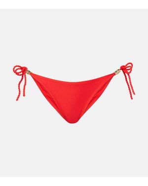 Heidi Klein Low-Rise Bikini Bottoms - Red