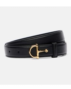 Gucci Horsebit Leather Belt - Black