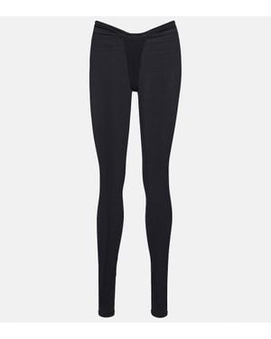 LAQUAN SMITH Leggings A Vita Bassa - Blu