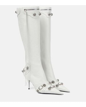 Balenciaga Cagole 90mm Knee High Boots - White