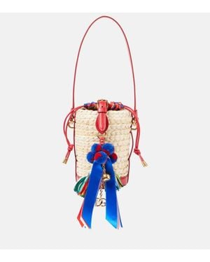 Dolce & Gabbana Taormina Carla Medium Raffia Bucket Bag - White