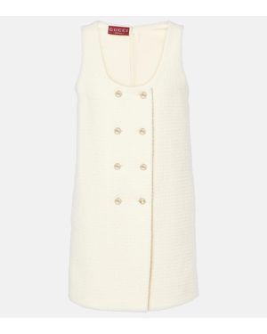 Gucci Abito Corto Damier Bouclé - Neutro