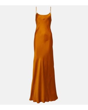 Victoria Beckham Cami Satin Gown - Brown