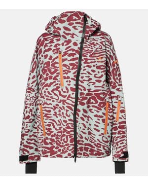 adidas By Stella McCartney X Terrex Truenature 2L Leopard-Print Ski Jacket - Red