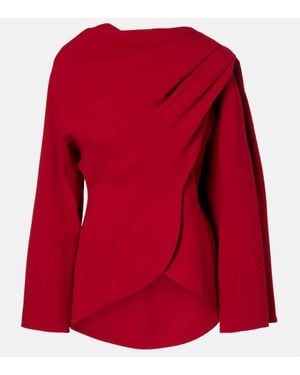 Mugler Jacke Re/Edit Chimere Aus Schurwolle - Rot