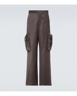 Winnie New York Gabriel Wool-Blend Cargo Trousers - Brown