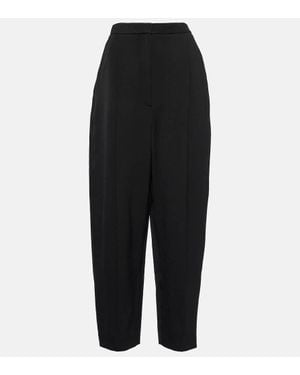 KHAITE Ashford Wool-Blend Straight Pants - Black