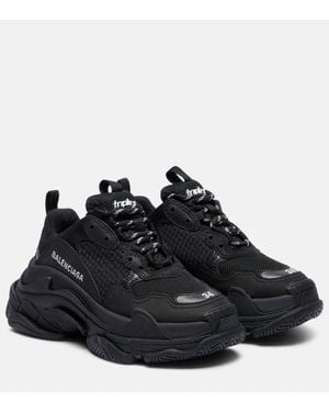 Balenciaga Triple S Mesh Trainers - Black