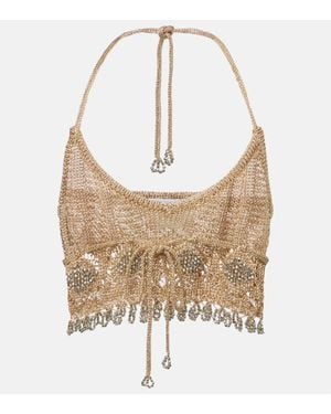 Rabanne Top Cropped - Bianco