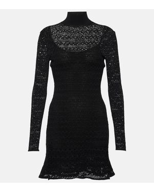 Tom Ford Minikleid Aus Haekelstrick - Schwarz