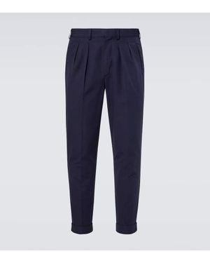 Tom Ford Gerade Hose Aus Baumwolle Und Seide - Blau