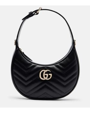 Gucci Schultertasche Gg Marmont Small Aus Leder - Schwarz