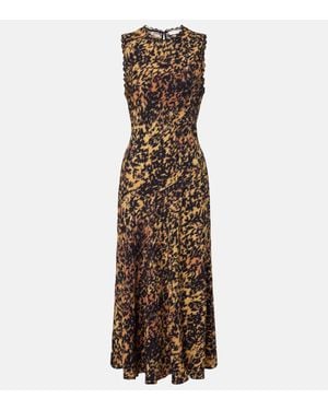Ulla Johnson Clea Printed Midi Dress - Yellow