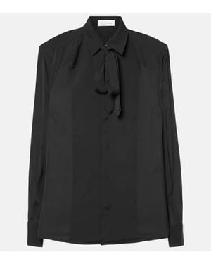 Frankie Shop Blusa Sophie De Saten - Negro