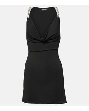 David Koma Crystal-Embellished Minidress - Black