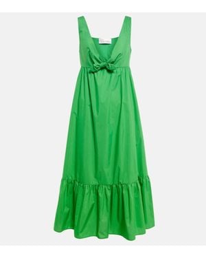 RED Valentino Cotton-Blend Poplin Midi Dress - Green