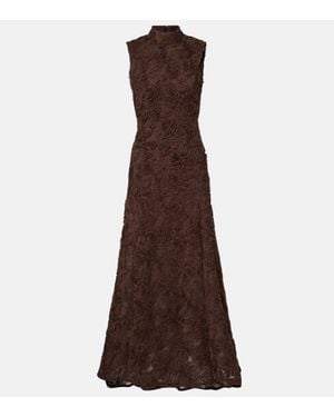 ROTATE BIRGER CHRISTENSEN Crepe Maxi Dress - Brown