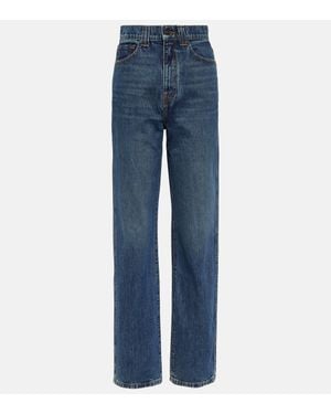 Khaite Albi High-Rise Straight Jeans - Blue