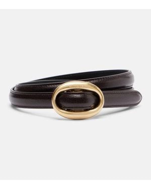 Saint Laurent Cinturon De Piel - Negro