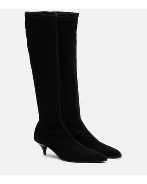A.Emery Oscar 60 Suede Knee-High Boots - Black