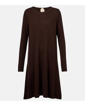 Jardin Des Orangers Midikleid Aus Wolle Und Kaschmir - Braun