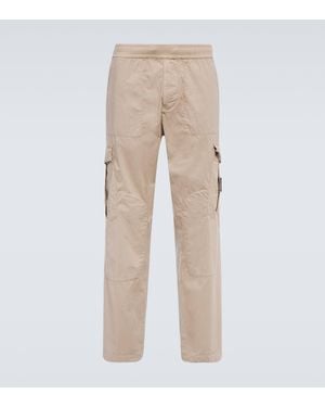 Stone Island Cotton-Blend Cargo Trousers - Natural