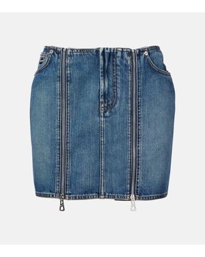 Jean Paul Gaultier Minifalda De Denim - Azul