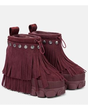 Goldbergh Schneestiefel Vergara Aus Veloursleder - Rot