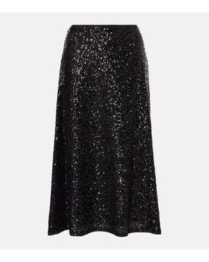 Diane von Furstenberg High-Rise-Midirock Araminta Mit Pailletten - Schwarz
