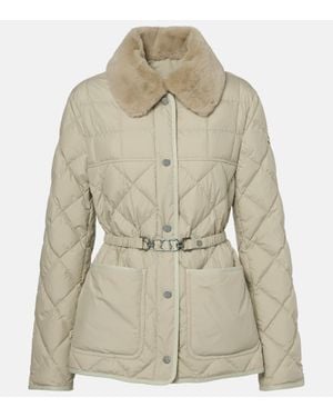 Moncler Daunenjacke Cygne Mit Faux Fur - Natur