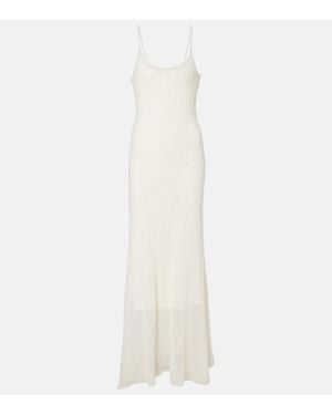 Faithfull the Brand Treillis Crochet Cotton-Blend Midi Dress - White