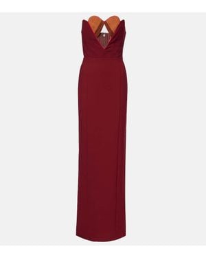 Nensi Dojaka Strapless Gown - Red