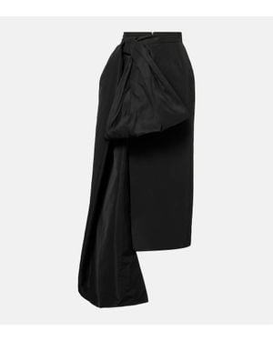 Givenchy Falda Larga De Tafetan Con Lazo - Negro