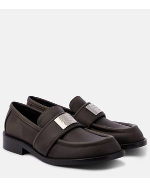 Acne Studios Logo Loafers - Black