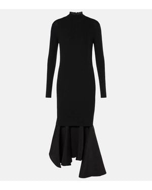 Bottega Veneta Ruffled Midi Dress - Black